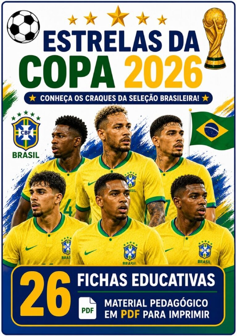 Atividade copa do mundo estrelas da copa 2026 para alfabetização página 1